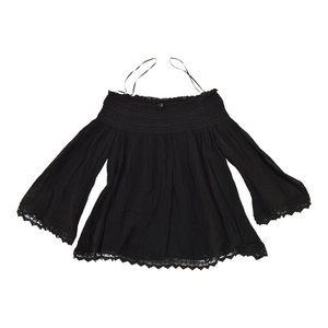 Zara **Trafaluc Collection** Off Shoulder Black‎ Top Size XS